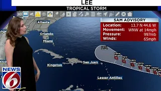 Tropical Storm Lee forecast to become a major hurricane