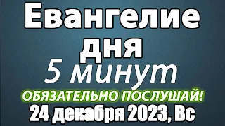 Евангелие дня с толкованием 24 декабря 2023 года Воскресенье Чтимые святые. Церковный календарь