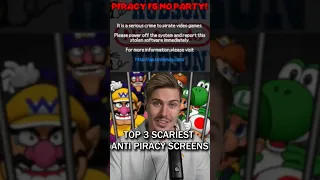 SCARIEST ANTI PIRACY SCREENS EVER! #shorts #antipiracy #piracy #marioparty #mariokart #exe #top10