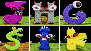 😬😬 Making ALPHABET LORE MONSTER [G to S] Sculptures with Clay #3 | Alphabet Lore clay