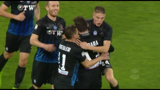 Il gol di Caldara (28') - Napoli - Atalanta 0-2 - Giornata 26 - Serie A TIM 2016/17