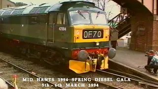 Mid Hants Railway 1994 Spring Diesel Gala Filmed at Ropley on 5th & 6th March 1994