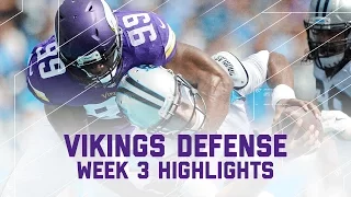 Vikings Defensive Highlights | Vikings vs. Panthers | NFL Week 3 Player Highlights