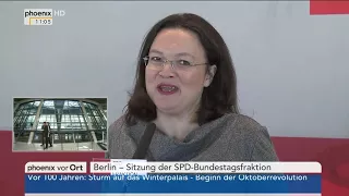 Statement von Andrea Nahles vor Sitzung der SPD-Fraktion am 07.11.17