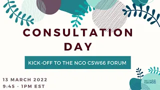 NGO CSW/NY Consultation Day