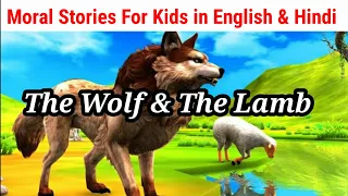 The Wolf And the Lamb Story in English & Hindi | Translation of the wolf and the lamb | Moral Story