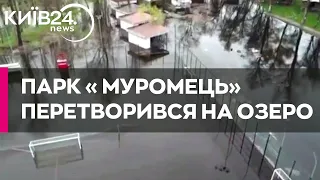 Повінь у Києві: велика вода накрила столичний парк