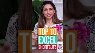 TOP 10 Excel Shortcuts in 1 Minute #shorts