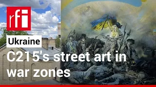 French street artist brings colourful sketches of hope to Ukraine’s warzones • RFI English