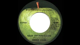 1972 HITS ARCHIVE: Back Off Boogaloo - Ringo Starr (stereo 45)