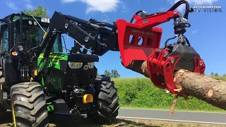 KOTSCHENREUTHER UVV Forstschlepper der John Deere 6er Serie im Einsatz