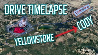 Time Lapse Yellowstone RV park ID to Cody WY - Full Drive