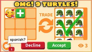 🔥🐢 HUGE WIN?! THEY REALLY WANT MY PET AND THEY OFFERED 9 TURTLES WITH ADDS in #adoptme