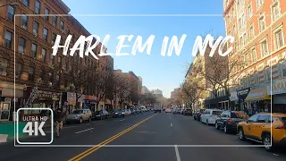 Driving Downtown Harlem Main Street 4K - Black Mecca, New York City