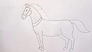 how to draw horse drawing easy step by step@Kids Drawing Talent