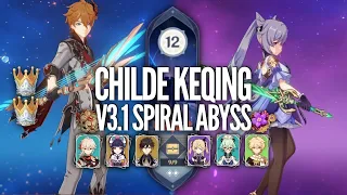 Hyper Carry Double Geo Childe & Aggravate Keqing - V3.1 Spiral Abyss Floor 12 Genshin Impact