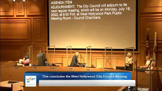 City Council Meeting - June 27th, 2022
