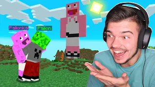 REAKCJA PALIONKI NA JEJ OGROMNY SKIN w Minecraft! (była w szoku)