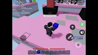 How to get the invisible block in mobile roblox bedwars!