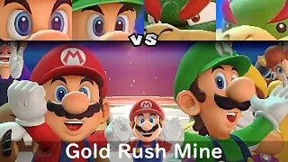 Super Mario Party Mario and Luigi vs Bowser and Bowser Jr #137 Gold Rush Mine