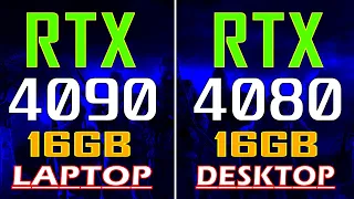 RTX 4080 @16GB (DESKTOP) vs RTX 4090 @16GB (LAPTOP) // PC GAMES BENCHMARK TEST ||