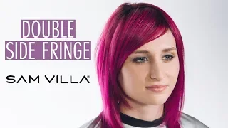 How to Cut  Side Sweeping Bangs to Wear to Either Side - Double Side Fringe