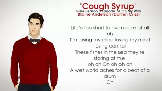 The Glee Cast - Cough Syrup - Blaine Anderson (Lyrics)