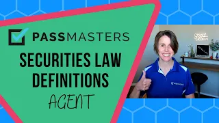 Series 63 Exam Prep Definitions - "AGENT" defined with Suzy Rhoades of PassMasters