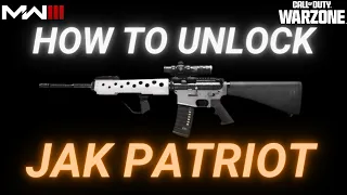 Unlock *NEW* JAK PATRIOT M16 FAST/EASY - Modern Warfare 3 Season 3 Reloaded