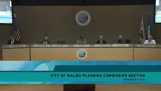 Malibu Planning Commission Meeting November 6, 2023