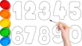 1234567890 || How to Draw Numbers 1234 for Children || 123 Draw || KS ART