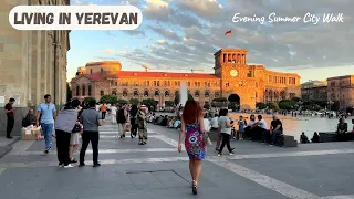 Strolling Through Yerevan's Enchanting Summer Twilight: A Magical Evening Walk in Armenia's Capital