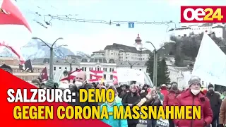 Demo gegen Corona-Maßnahmen in Salzburg