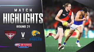 Essendon v West Coast Highlights | Round 21, 2023 | AFL