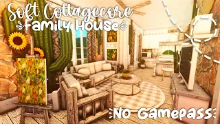 No Gamepass Soft Cottagecore Aesthetic Family House I Bloxburg Build and Tour - iTapixca Builds