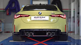 Sao Paulo Yellow BMW M4 G82 Competition feat. Akrapovic Exhaust on the DYNO | Pulls & Dyno Graph