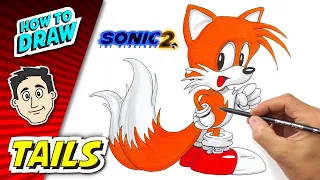 How to Draw TAILS from Sonic the Hedgehog 2 - Learn Easy Steps Cute