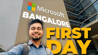 First Day at Microsoft Bangalore 💯 | Day in the life working from Bangalore office