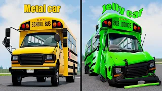 Jelly Car vs Metal Car #7 - Beamng drive