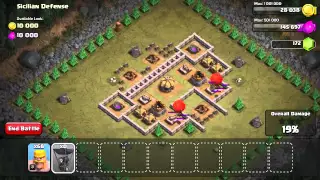 Clash of Clans Sicilian Defense Single Player (Gameplay)