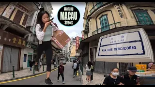 Walking MACAU Streets: Rua dos Mercadores 大街(營地大街) Macau's Oldest "Main Street"