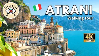 👙 AMALFI COAST - ATRANI - 4K 🌞 With subtitles | Walking through ITALY in AUGUST 2023!