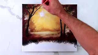 Illuminate Your Canvas: Master the Blinding Light Acrylic Landscape Painting Technique!