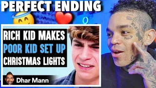 Dhar Mann - Rich Kid Makes POOR KID Set Up CHRISTMAS LIGHTS, What Happens Is Shocking [reaction]