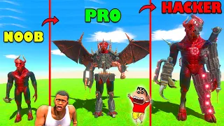 UPGRADING NOOB KOZAROG into HACKER in NOOB vs PRO vs HACKER Animal Revolt Battle Simulator Shinchan