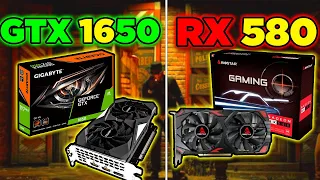 GTX 1650 VS RX 580 TEST IN GAMES (RX580 8GB 2048SP VS GTX 1650 4GB GAMES TESTS)