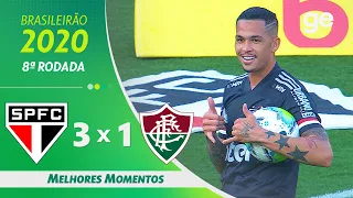 SÃO PAULO 3 X 1 FLUMINENSE | MELHORES MOMENTOS | 8ª RODADA BRASILEIRÃO 2020 | ge.globo