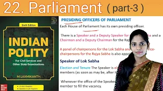 22. Parliament (part-3)/ M Laxmikanth Indian polity