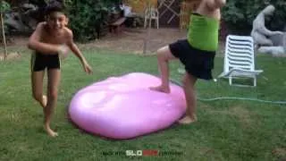 Giant Water Ballon Jumping Slow Motion