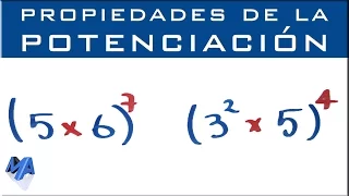 Propiedades de la potenciación | Potencia de un producto o multiplicación